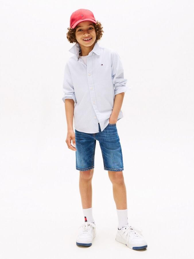 Tommy Hilfiger Overhemd met lange mouwen FLEX ITHACA SHIRT LS met streepjespatroon logo-borduursel - Foto 5