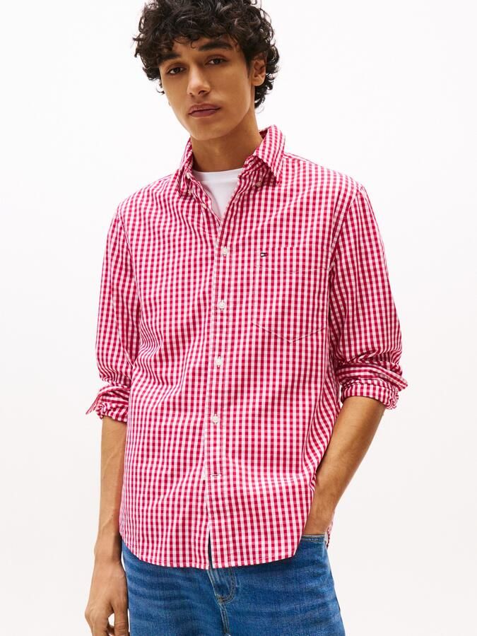 Tommy Hilfiger Overhemd met lange mouwen FLEX POPLIN GINGHAM SHIRT - Foto 8
