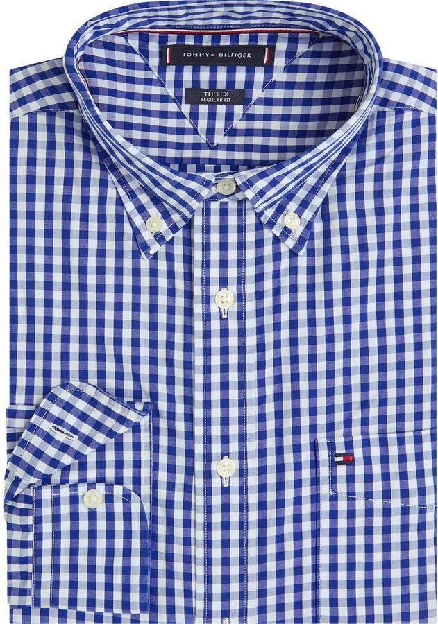 Tommy Hilfiger Overhemd met lange mouwen FLEX POPLIN GINGHAM SHIRT - Foto 5