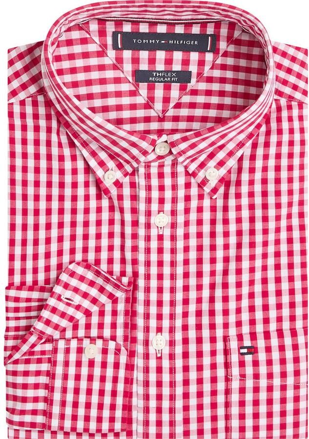 Tommy Hilfiger Overhemd met lange mouwen FLEX POPLIN GINGHAM SHIRT - Foto 5