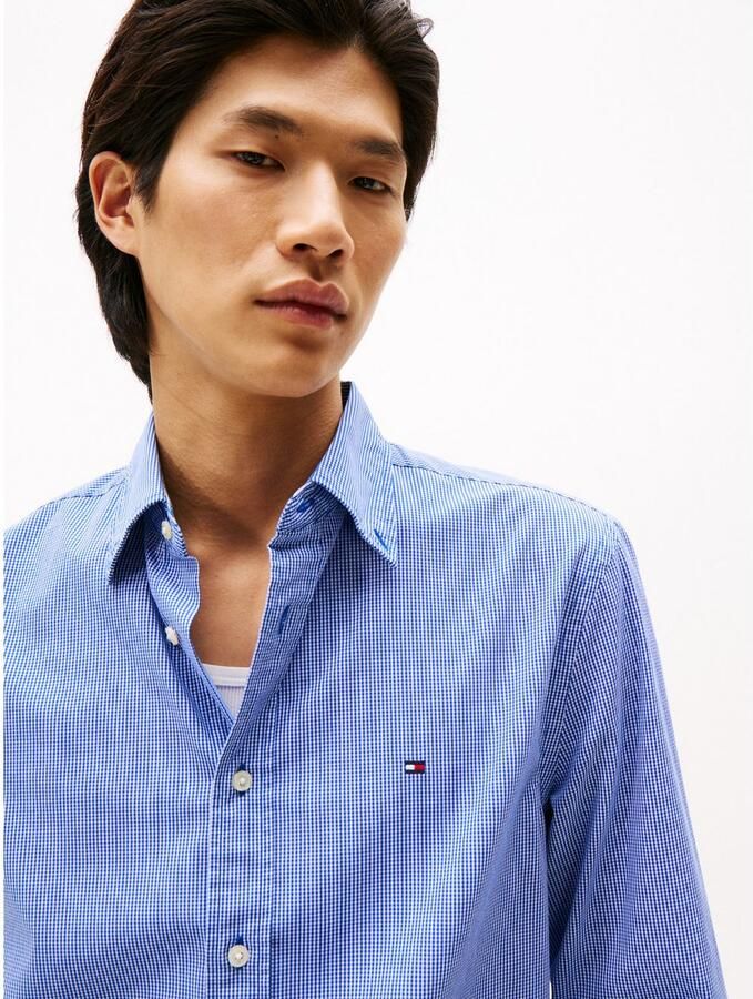 Tommy Hilfiger Overhemd met lange mouwen FLEX POPLIN MICRO GINGHAM met vichy ruit button-down kraag regular fit - Foto 2