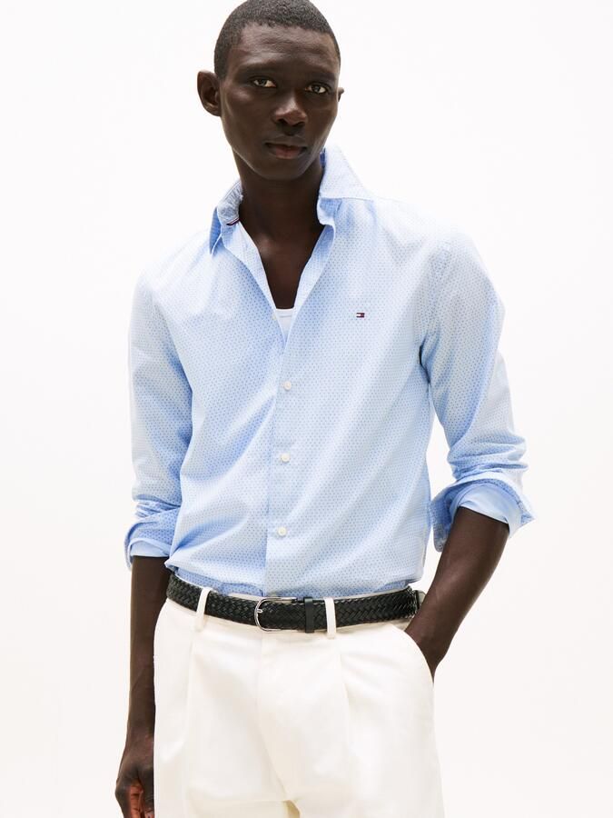 Tommy Hilfiger Overhemd met lange mouwen FLEX POPLIN MINI PRINT RF SHIRT - Foto 7