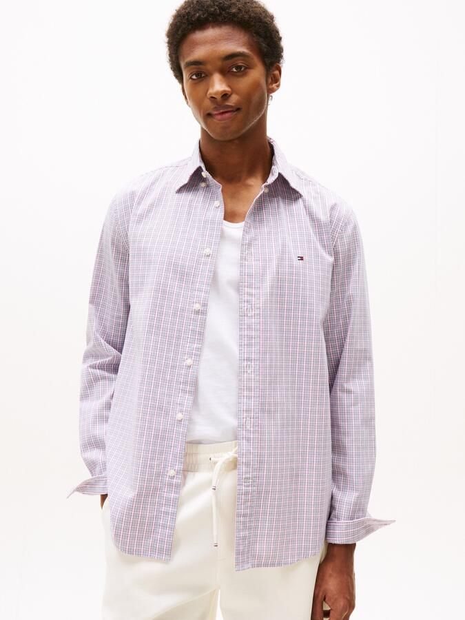 Tommy Hilfiger Overhemd met lange mouwen FLEX POPLIN SMALL TARTAN SHIRT regular fit kleinkariert button-down-kraag - Foto 8