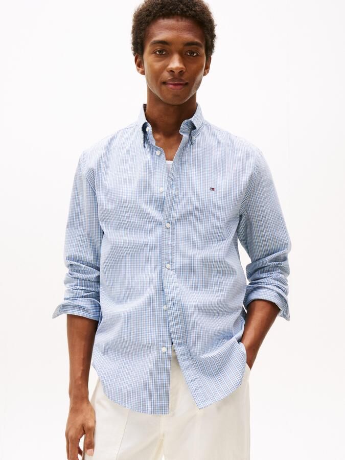 Tommy Hilfiger Overhemd met lange mouwen FLEX POPLIN SMALL TARTAN SHIRT regular fit kleinkariert button-down-kraag - Foto 8