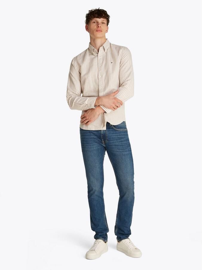 Tommy Hilfiger Overhemd met lange mouwen LINEN BLEND BOLD STRIPE - Foto 4