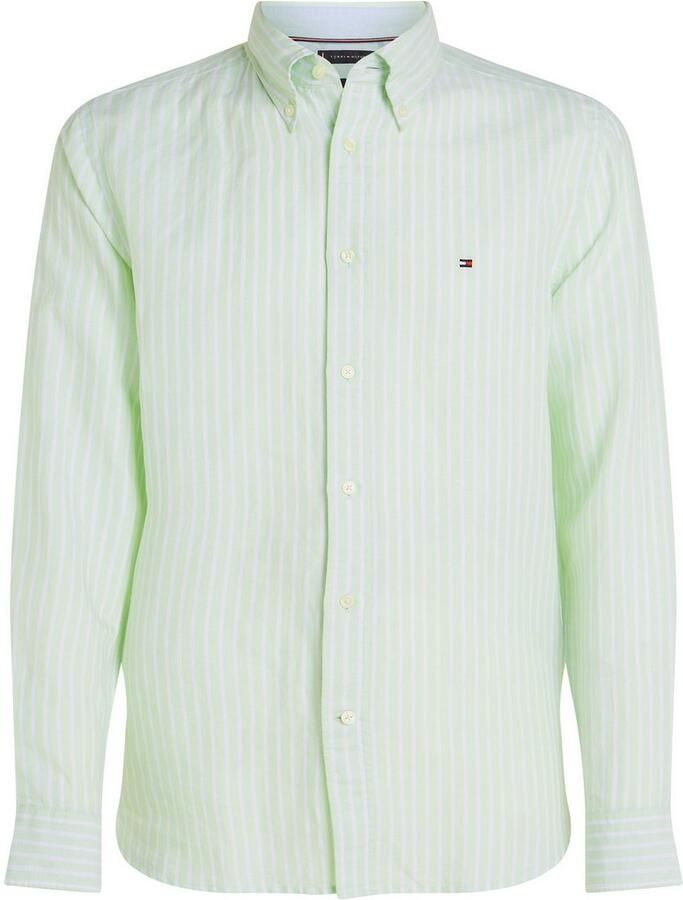 Tommy Hilfiger Regular fit vrijetijdsoverhemd van een mix van katoen en linnen