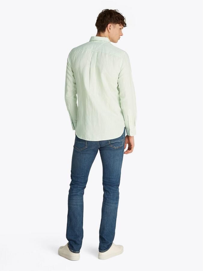 Tommy Hilfiger Regular fit vrijetijdsoverhemd van een mix van katoen en linnen - Foto 4