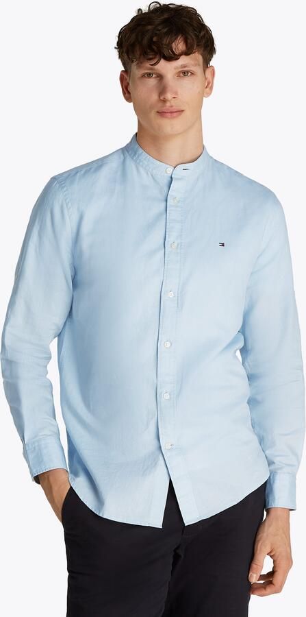 Tommy Hilfiger Regular fit vrijetijdsoverhemd van een mix van katoen en linnen - Foto 5