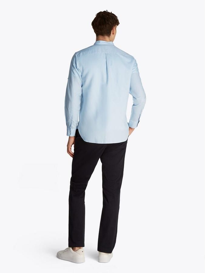 Tommy Hilfiger Regular fit vrijetijdsoverhemd van een mix van katoen en linnen - Foto 3