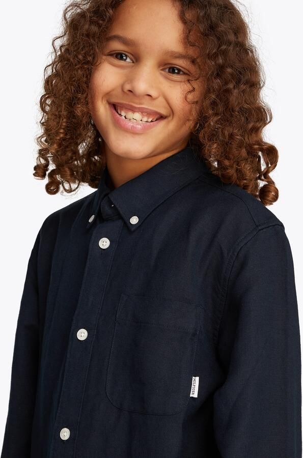 Tommy Hilfiger Overhemd met lange mouwen LINEN BLEND RELAXED SHIRT LS met borstzak logo-borduursel - Foto 4