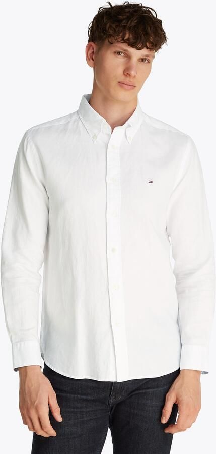 Tommy Hilfiger Regular fit vrijetijdsoverhemd van een mix van katoen en linnen - Foto 6