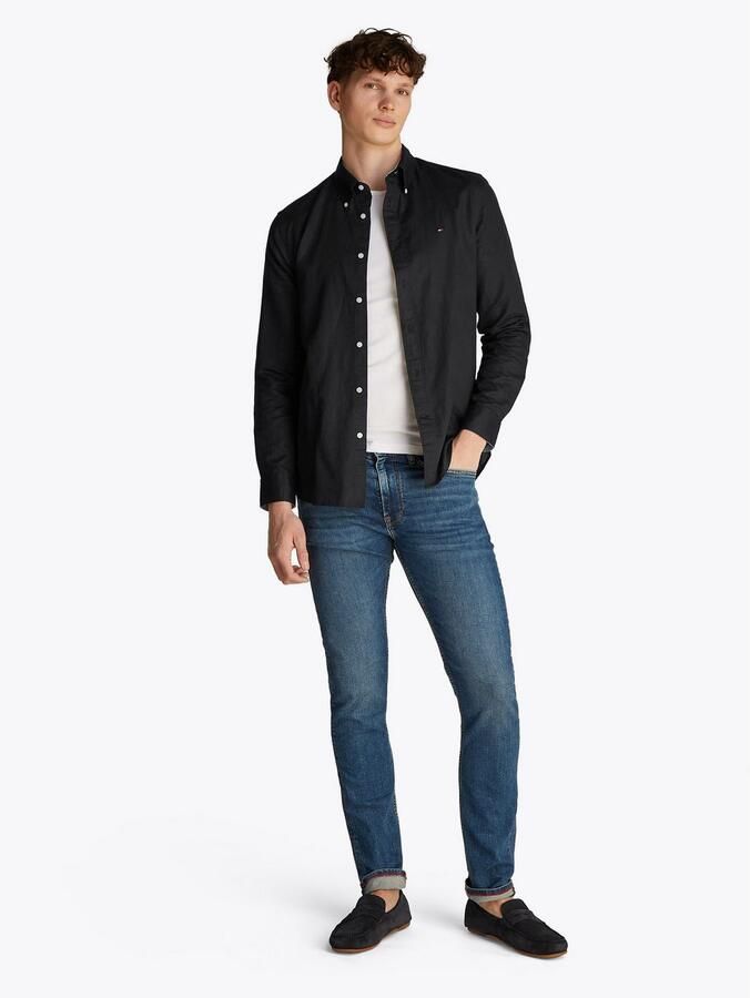 Tommy Hilfiger Regular fit vrijetijdsoverhemd van een mix van katoen en linnen - Foto 3