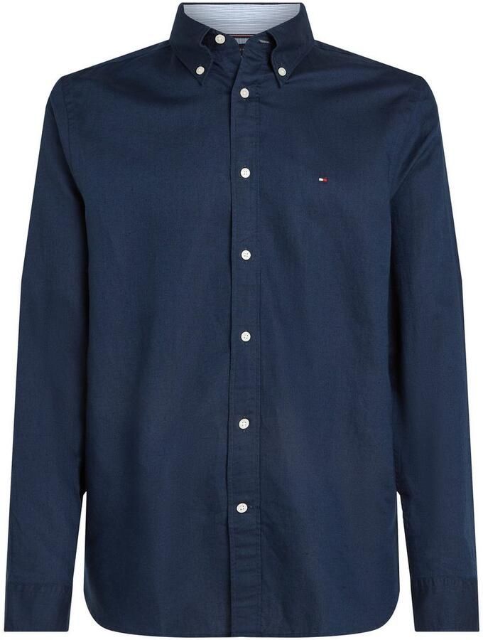 Tommy Hilfiger Regular fit vrijetijdsoverhemd van een mix van katoen en linnen - Foto 2