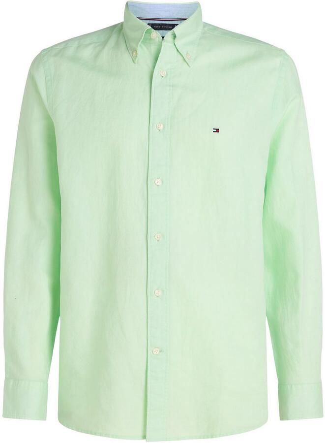 Tommy Hilfiger Regular fit vrijetijdsoverhemd van een mix van katoen en linnen - Foto 4