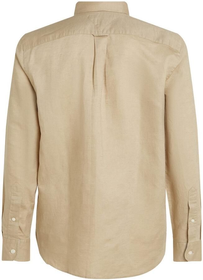 Tommy Hilfiger Regular fit vrijetijdsoverhemd van een mix van katoen en linnen - Foto 5