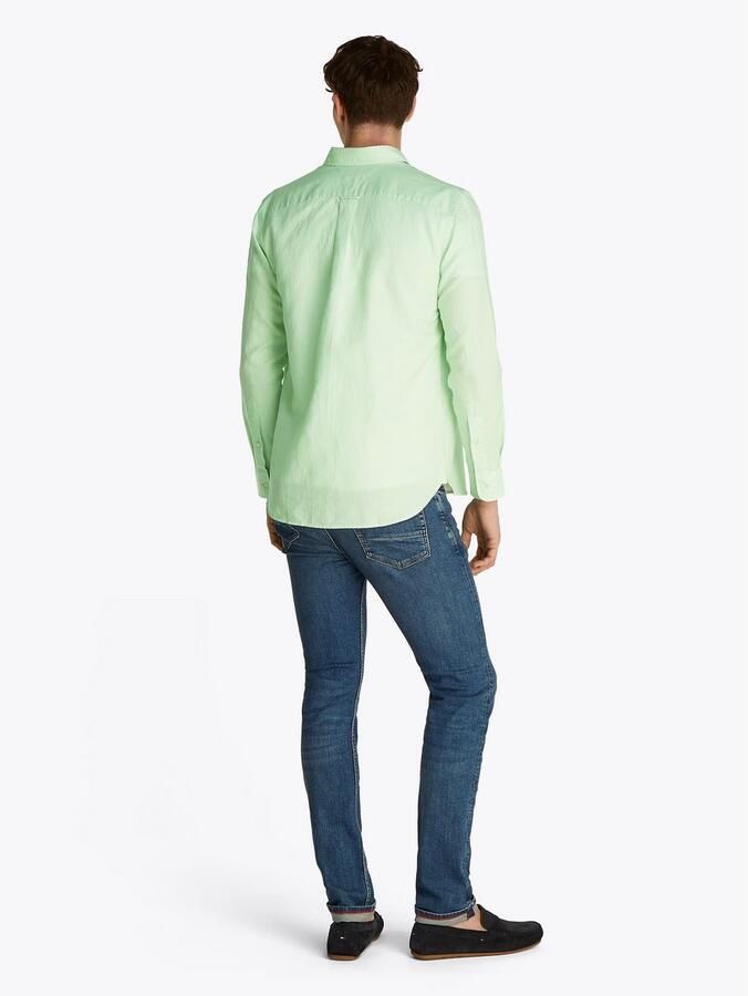 Tommy Hilfiger Regular fit vrijetijdsoverhemd van een mix van katoen en linnen - Foto 3