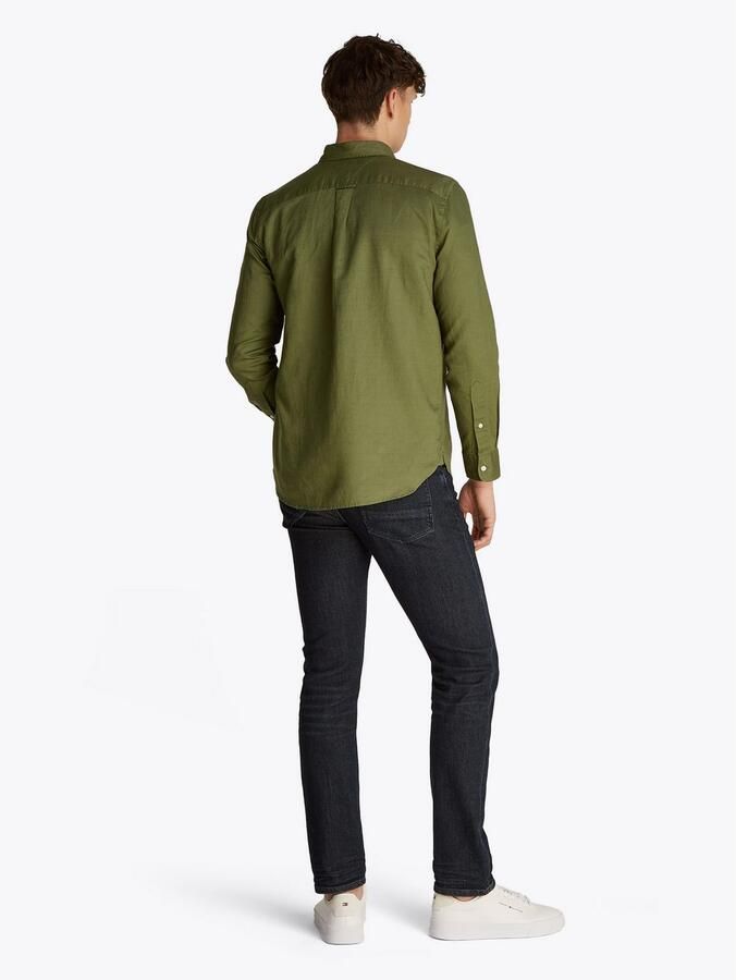 Tommy Hilfiger Regular fit vrijetijdsoverhemd van een mix van katoen en linnen - Foto 4