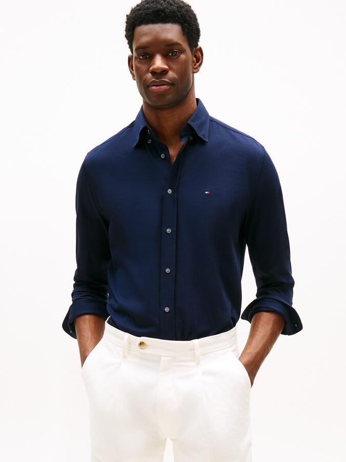Tommy Hilfiger Overhemd met lange mouwen PERFORMANCE KNIT SOLID LS SHIRT - Foto 6
