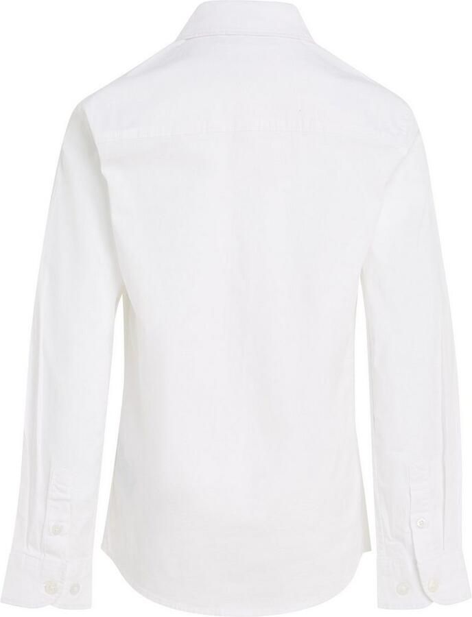 Tommy Hilfiger overhemd met logo wit Jongens Stretchkatoen Klassieke kraag 140 - Foto 3