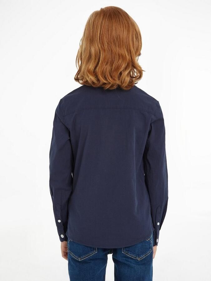 Tommy Hilfiger Overhemd met lange mouwen SOLID STRETCH POPLIN SHIRT L S Kinderen Kids Junior MiniMe voor jongens - Foto 5