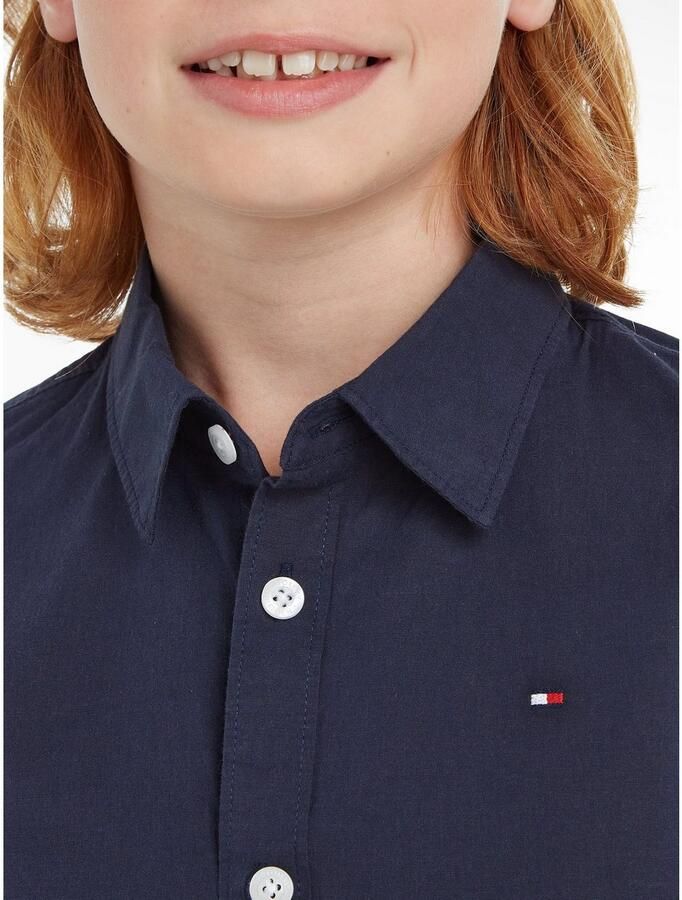 Tommy Hilfiger Overhemd met lange mouwen SOLID STRETCH POPLIN SHIRT L S Kinderen Kids Junior MiniMe voor jongens - Foto 3