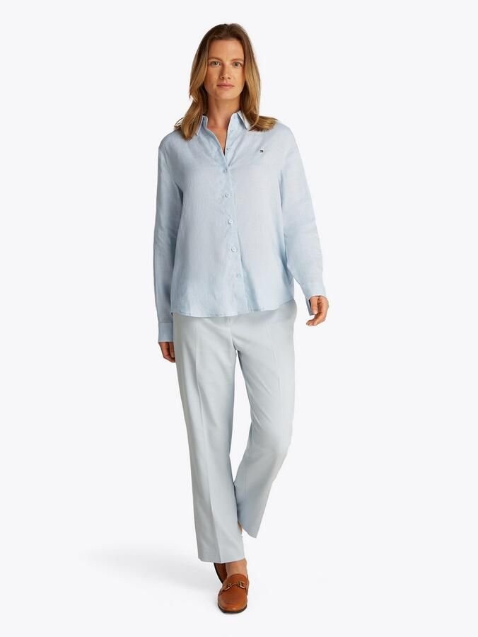 Tommy Hilfiger Regular fit overhemdblouse van puur linnen - Foto 2