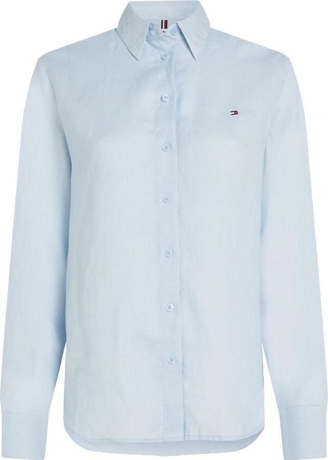 Tommy Hilfiger Regular fit overhemdblouse van puur linnen - Foto 4
