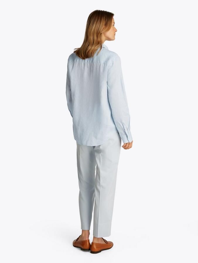 Tommy Hilfiger Regular fit overhemdblouse van puur linnen - Foto 3