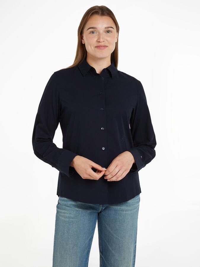 Tommy Hilfiger Overhemdblouse ESS POPLIN REGULAR SHIRT met popeline geborduurd logo - Foto 10
