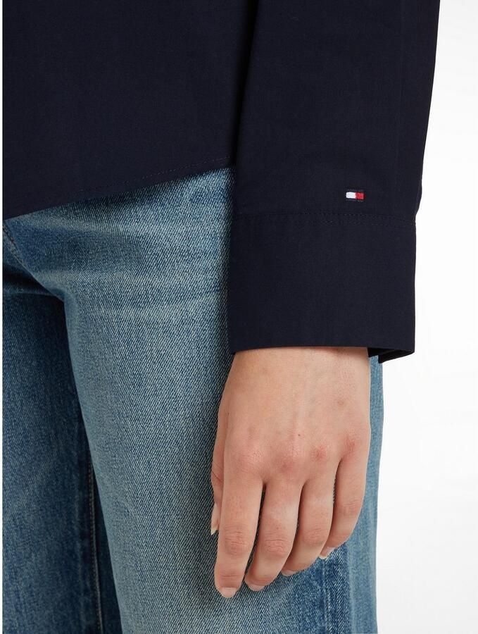 Tommy Hilfiger Overhemdblouse ESS POPLIN REGULAR SHIRT met popeline geborduurd logo - Foto 4