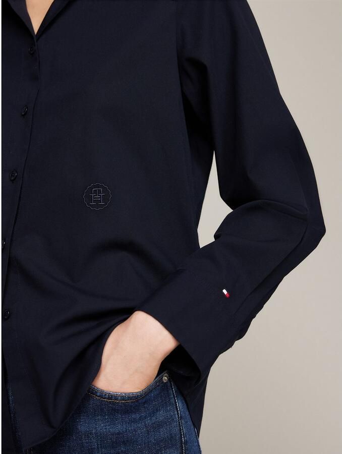 Tommy Hilfiger Overhemdblouse ESS POPLIN REGULAR SHIRT met popeline geborduurd logo - Foto 5