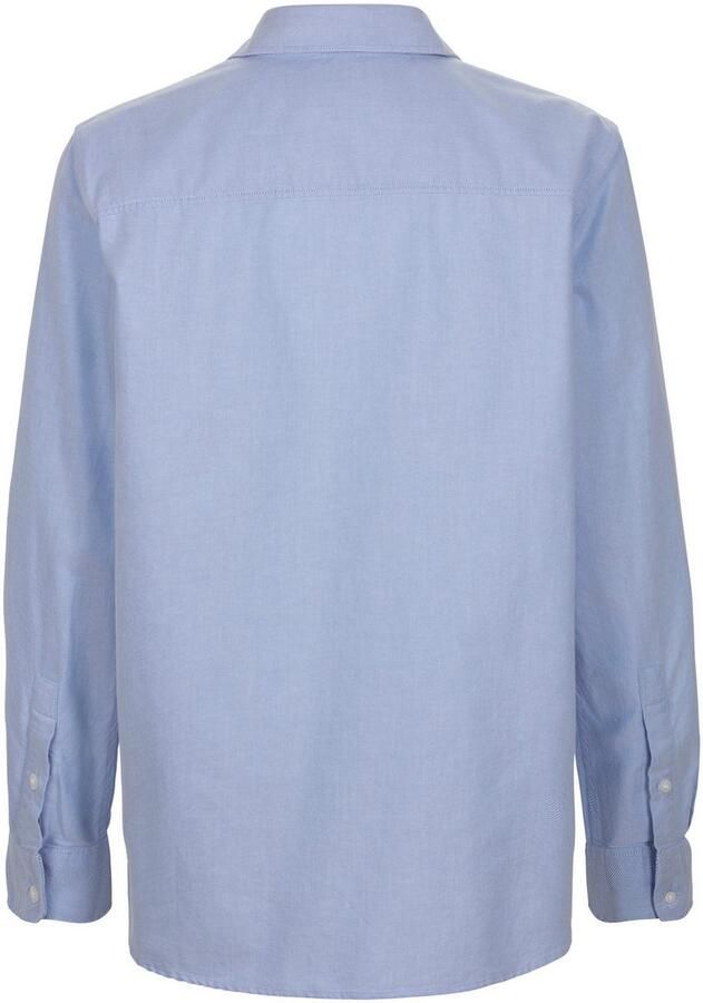 Tommy Hilfiger Overhemdblouse OXFORD RELAXED FIT SHIRT met blousekraag en borduursel