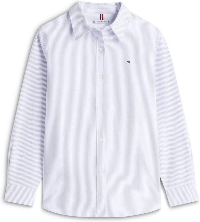 Tommy Hilfiger Overhemdblouse OXFORD RELAXED FIT SHIRT met blousekraag en borduursel