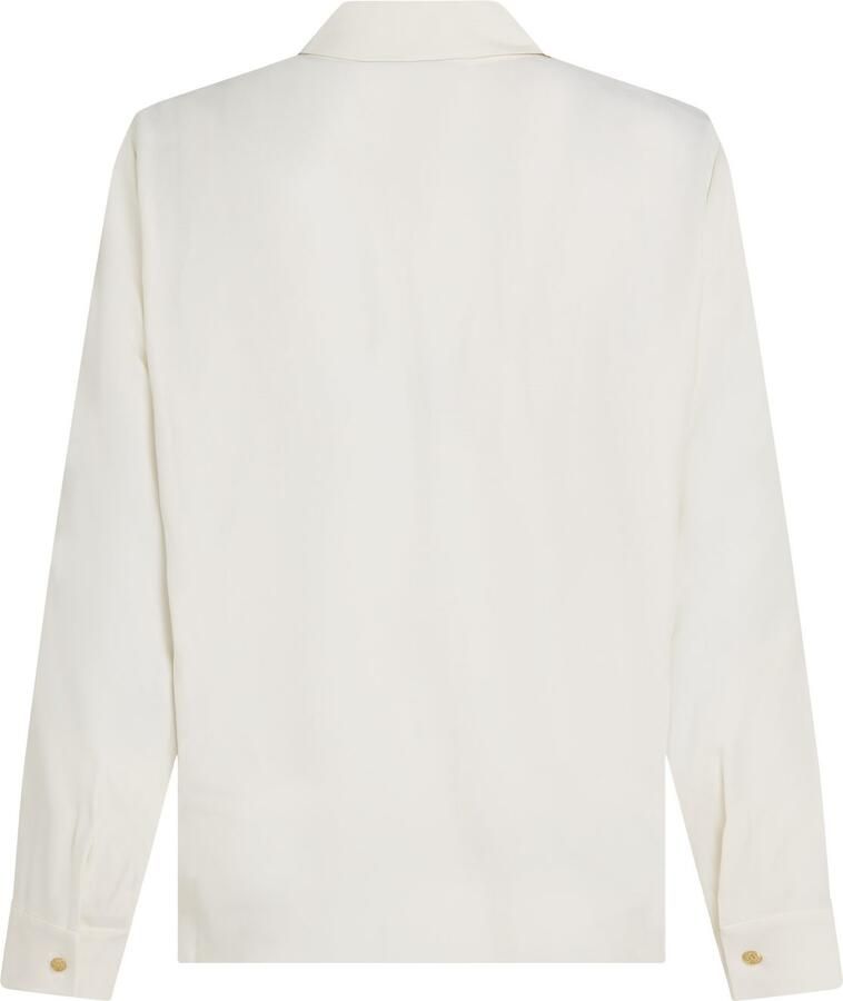 Tommy Hilfiger Overhemdblouse SOFT VISCOSE REGULAR LS SHIRT in uni kleur met metalen label - Foto 2