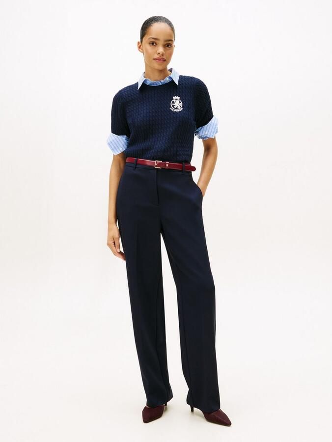Tommy Hilfiger Straight leg stoffen broek met viscose model 'PUNTO' - Foto 2