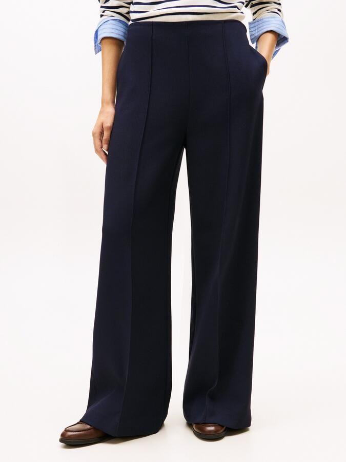Tommy Hilfiger Wide leg stoffen broek met viscose model 'PUNTO' - Foto 5