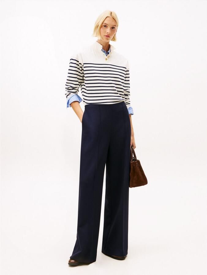 Tommy Hilfiger Wide leg stoffen broek met viscose model 'PUNTO' - Foto 2