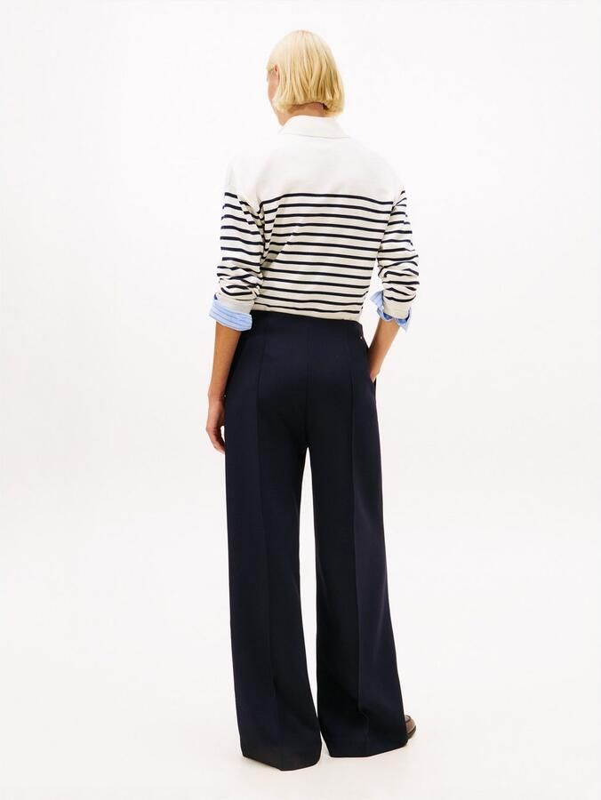 Tommy Hilfiger Wide leg stoffen broek met viscose model 'PUNTO' - Foto 3