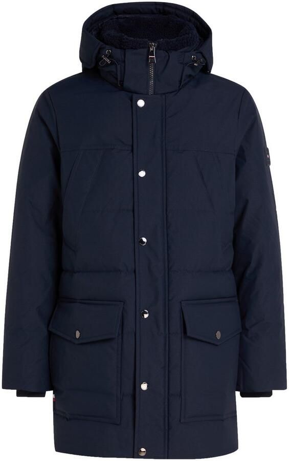 Tommy Hilfiger Parka Rockie Utility Parka Winterjas outdoorjas hooggesloten opstaande kraag met imitatiebont - Foto 8