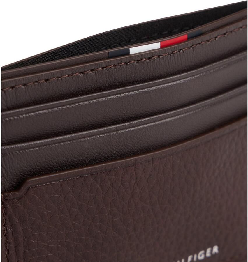 Tommy Hilfiger Pasjeshouder TH CORP CC HOLDER heren mini-portemonnee met logo-belettering en vlag