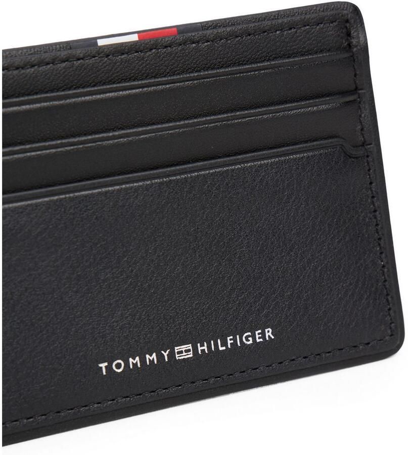 Tommy Hilfiger Pasjeshouder TH CORP CC HOLDER heren mini-portemonnee met logo-belettering en vlag