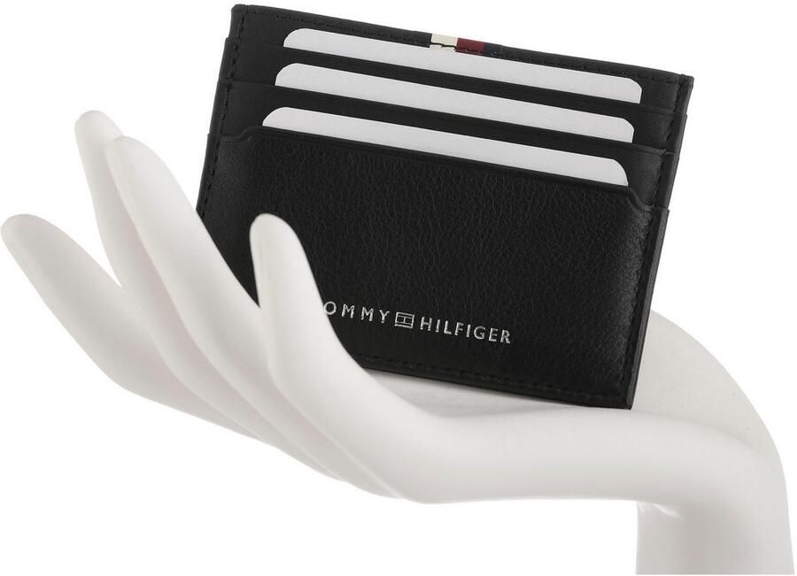 Tommy Hilfiger Pasjeshouder TH PREM LEA CC HOLDER portemonnee met logo