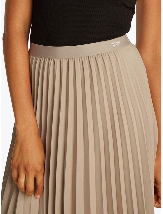 Tommy Hilfiger Plissérok FLUID PLEATED PULL ON MIDI SKIRT