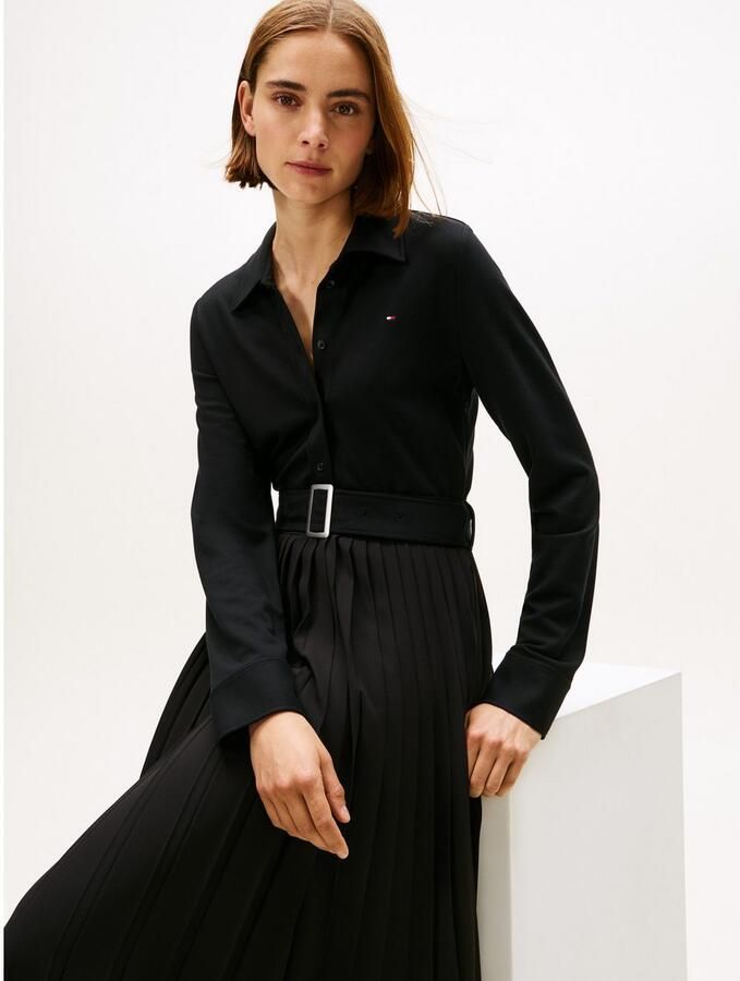 Tommy Hilfiger Polojurk INTERLOCK MIX MEDIA POLO DRS LS