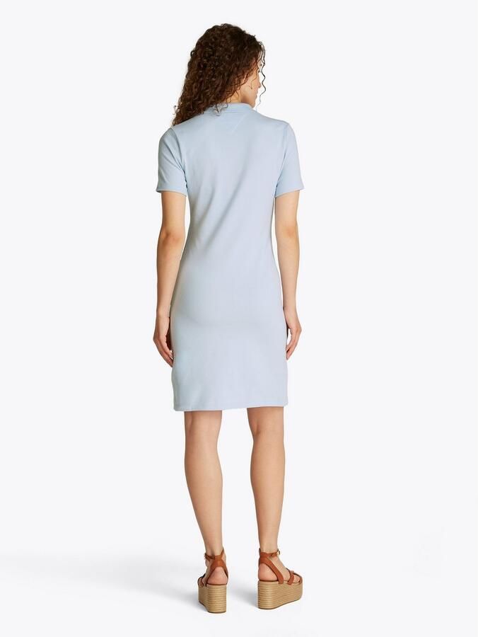 Tommy Hilfiger Polojurk SLIM OPEN NK POLO DRESS SS met geborduurde vlag - Foto 2