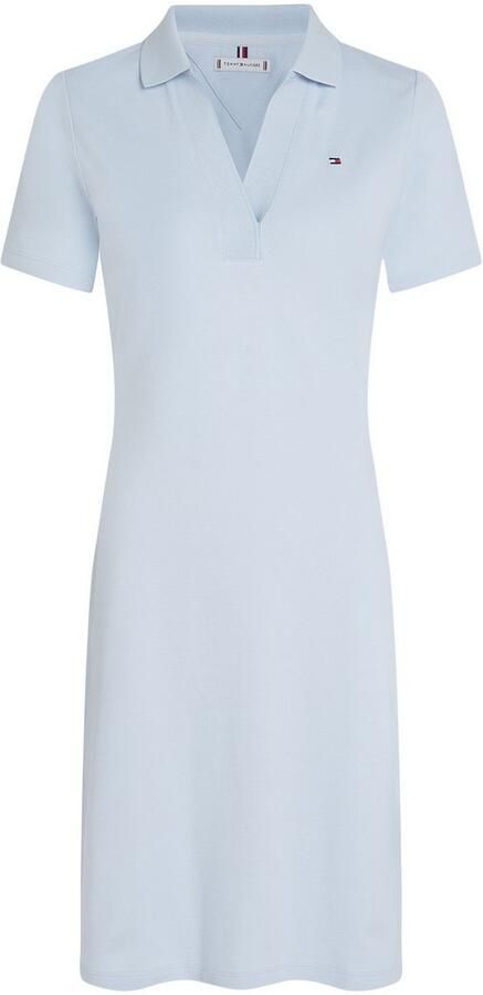 Tommy Hilfiger Polojurk SLIM OPEN NK POLO DRESS SS met geborduurde vlag - Foto 4