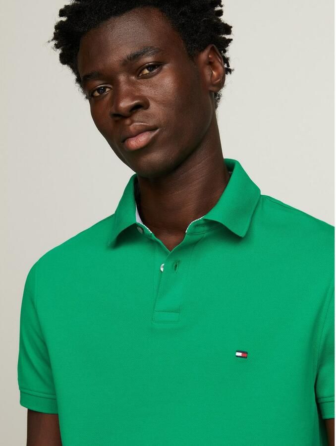 Tommy Hilfiger Poloshirt 1985 REGULAR POLO met contraststrepen en knoopsluiting - Foto 4