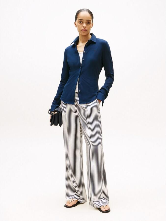 Tommy Hilfiger Slim fit overhemdblouse in design met lange mouwen model '1985' - Foto 2