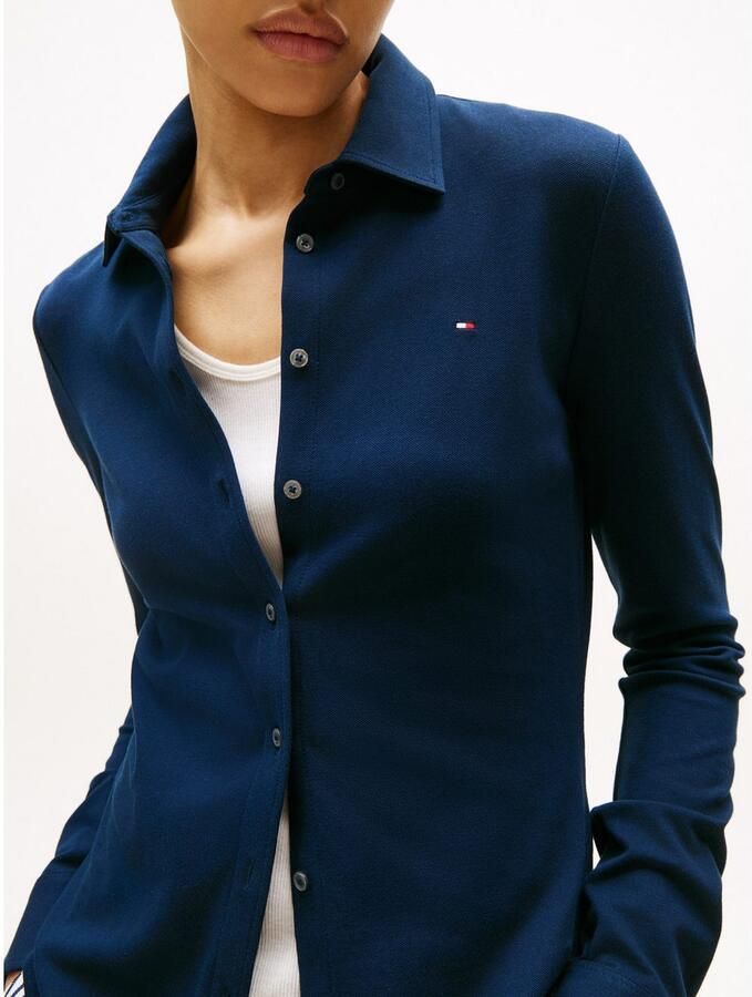 Tommy Hilfiger Slim fit overhemdblouse in design met lange mouwen model '1985'