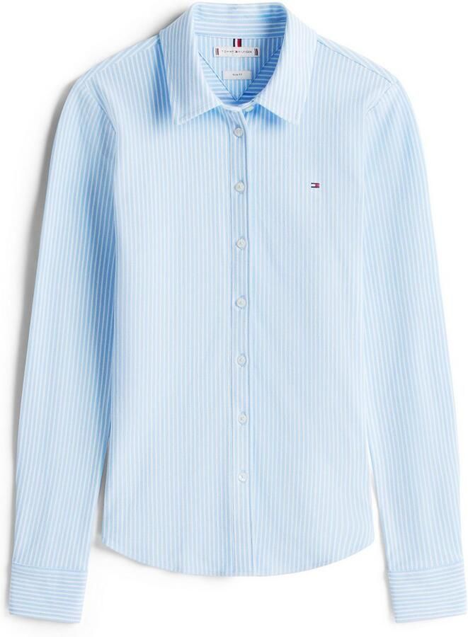 Tommy Hilfiger Poloshirt 1985 SLIM PIQUE BTN DOWN LS met polokraag en label - Foto 9